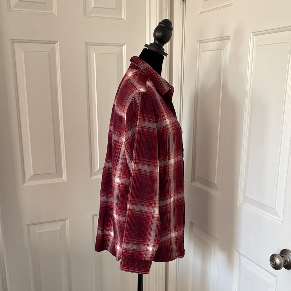 JACHS Girlfriend Grunge Red Plaid Button Down Shirt - Picture 4 of 14